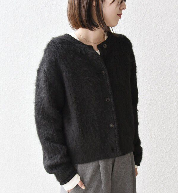 SHIPS any「SHIPS any:〈手洗い可能〉シャギー クルーネック ニット カーディガン」|カーディガン|