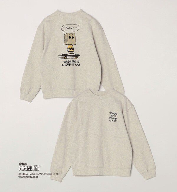SHIPS any「SHIPS any: SNOOPY コラボ カルチャー グラフィック バック プリント スウェット<KIDS>◇」|スウェット・ジャージ|ライトグレー