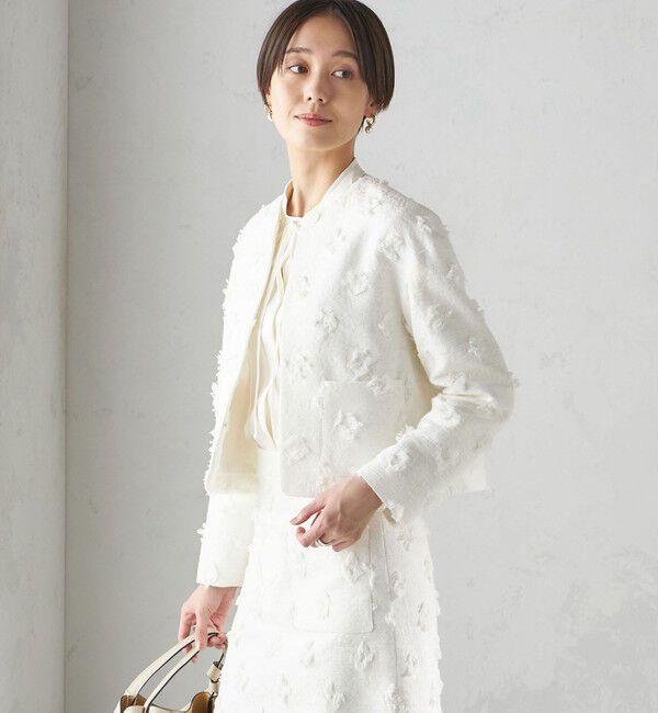 SHIPS for women「IFANSI ノーカラー ジャケット（セレモニー対応可）」|ノーカラージャケット|