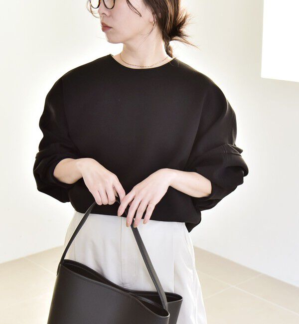 quaranciel「quaranciel:〈洗濯機可能〉ポンチ バックジップ ドルマン プルオーバー」|スウェット・ジャージ|