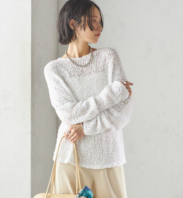 SHIPS for women「〈手洗い可能〉ループヤーン ボートネック プルオーバー」|ニット・セーター|