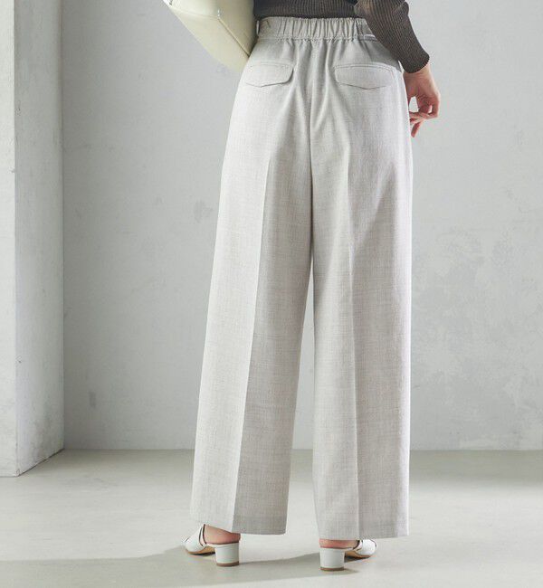 SHIPS for women「〈手洗い可能〉Asami 麻調合繊 2タック ワイドパンツ」|その他|