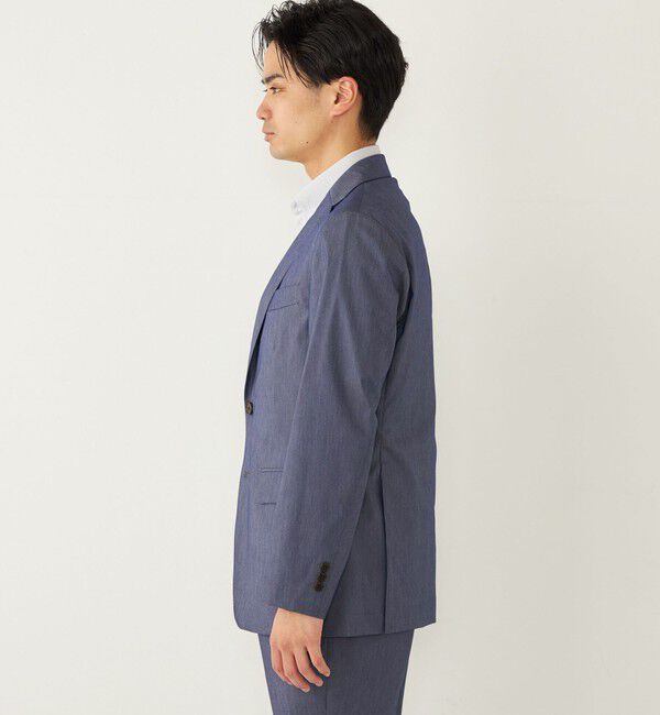 SHIPS Colors 「SHIPS Colors:〈洗濯機可能〉デニム ライク ジャケット(セットアップ対応可能)」|テーラードジャケット|