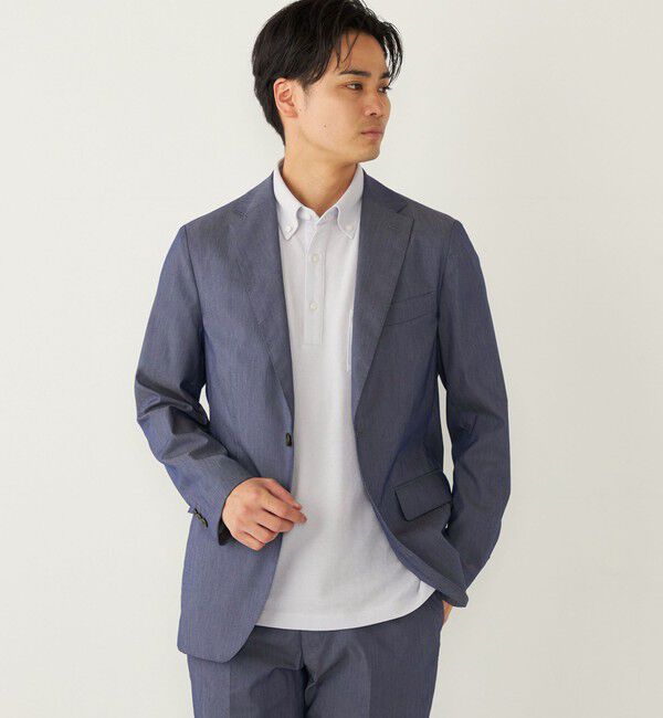 SHIPS Colors 「SHIPS Colors:〈洗濯機可能〉デニム ライク ジャケット(セットアップ対応可能)」|テーラードジャケット|