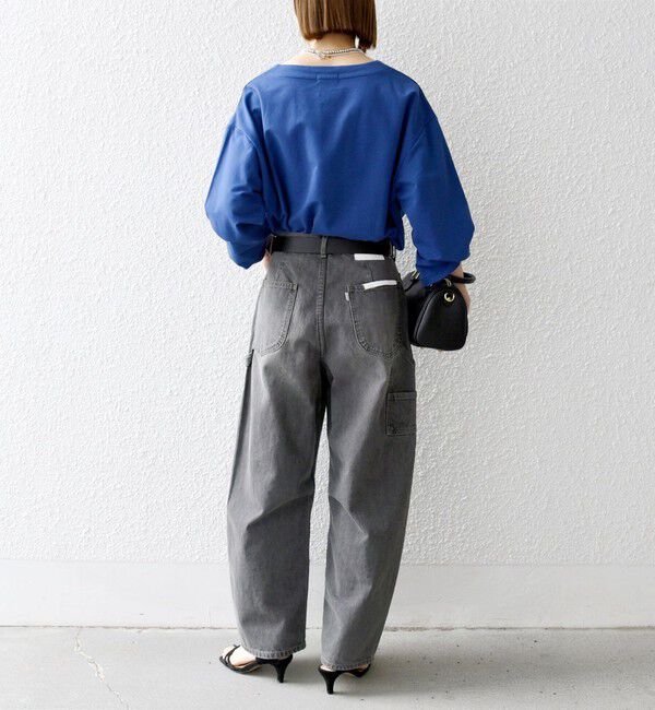 SHIPS any「SHIPS any:〈洗濯機可能〉インレイ レースアップ ロングスリーブ プルオーバー」|Tシャツ・カットソー|