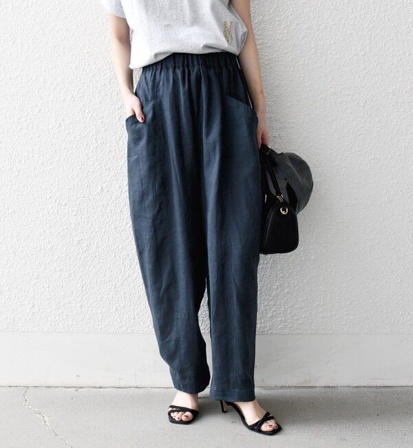 SHIPS any「SHIPS any:〈洗濯機可能〉リネン ミックス コクーン イージー パンツ」|その他|