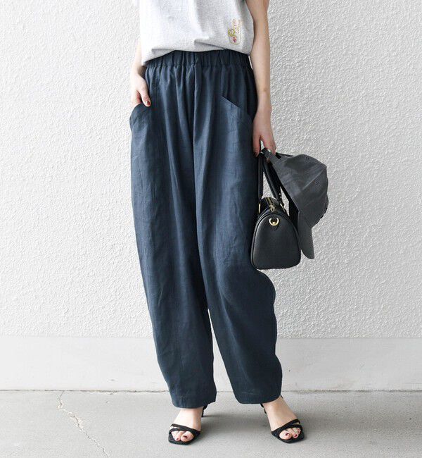 SHIPS any「SHIPS any:〈洗濯機可能〉リネン ミックス コクーン イージー パンツ」|その他|