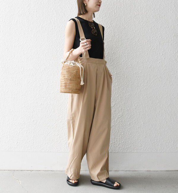 SHIPS any「SHIPS any:〈洗濯機可能〉ドロスト ワイド サロペット &times; ノースリーブ TEE セット」|その他|