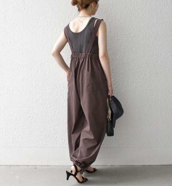 SHIPS any「SHIPS any:〈洗濯機可能〉ドロスト ワイド サロペット &times; ノースリーブ TEE セット」|その他|