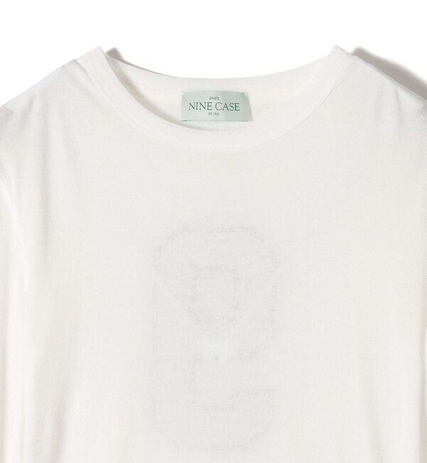 SHIPS for women「SHIPS NINE CASE:〈洗濯機可能〉ロゴ ロング スリーブ TEE」|Tシャツ・カットソー|
