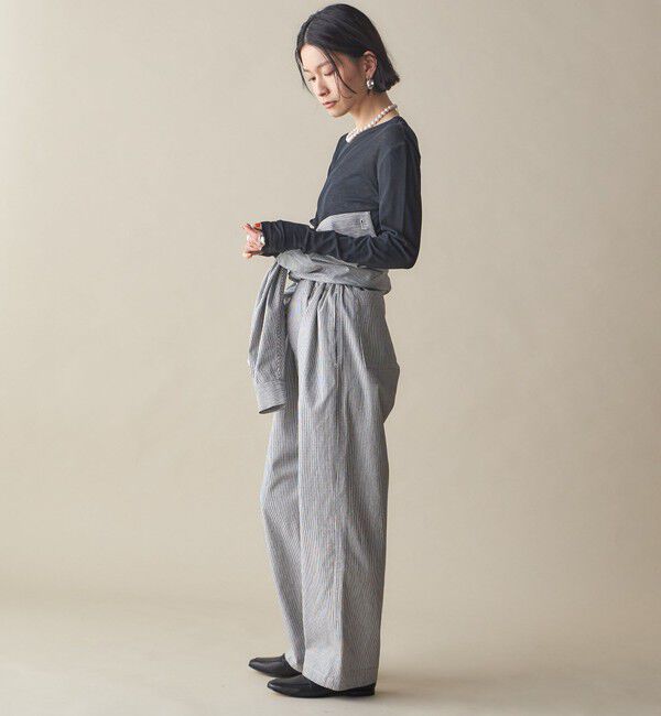 SHIPS for women「SHIPS NINE CASE:〈洗濯機可能〉ロゴ ロング スリーブ TEE」|Tシャツ・カットソー|