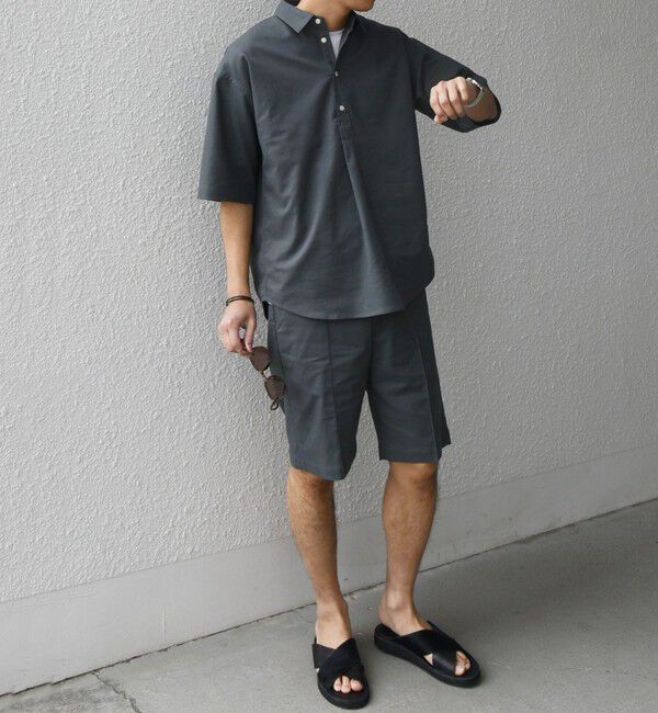 SHIPS any「SHIPS any:〈接触冷感/遮熱等〉ハイブリッドリネン プルオーバー シャツ(セットアップ対応)◇」|シャツ・ブラウス|