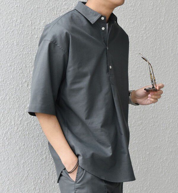 SHIPS any「SHIPS any:〈接触冷感/遮熱等〉ハイブリッドリネン プルオーバー シャツ(セットアップ対応)◇」|シャツ・ブラウス|