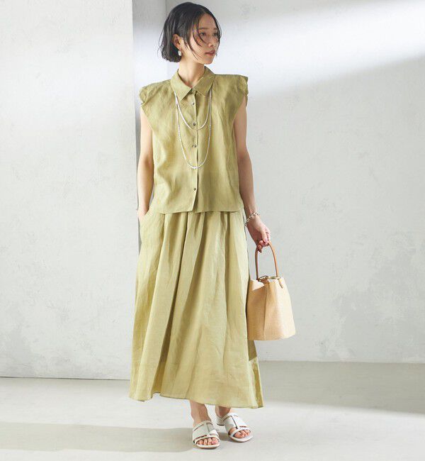 SHIPS for women「〈手洗い可能〉ラミー 4 ギャザー スリーブ ブラウス」|シャツ・ブラウス|