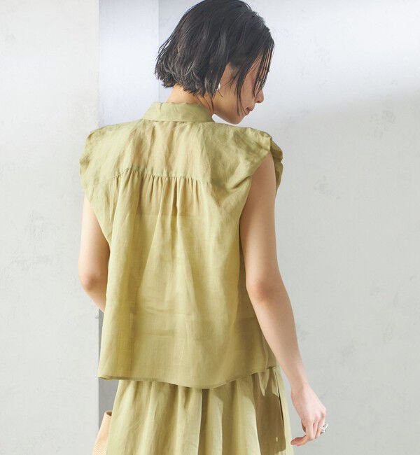 SHIPS for women「〈手洗い可能〉ラミー 4 ギャザー スリーブ ブラウス」|シャツ・ブラウス|