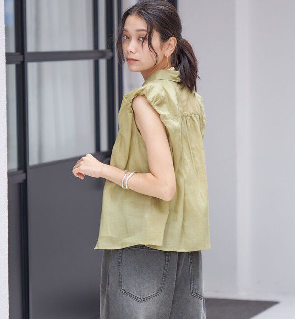 SHIPS for women「〈手洗い可能〉ラミー 4 ギャザー スリーブ ブラウス」|シャツ・ブラウス|