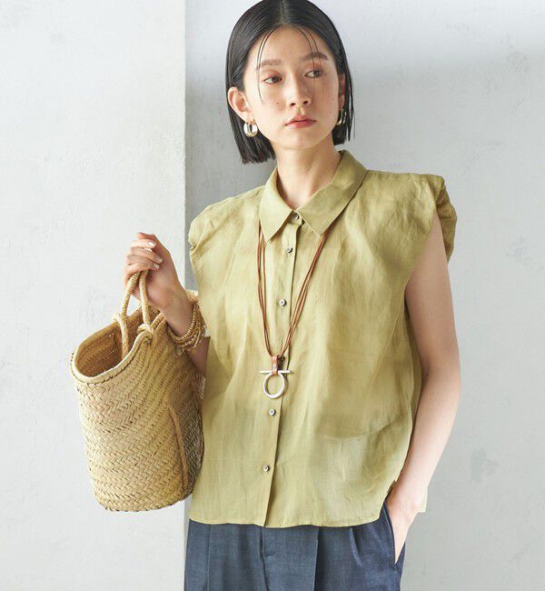 SHIPS for women「〈手洗い可能〉ラミー 4 ギャザー スリーブ ブラウス」|シャツ・ブラウス|