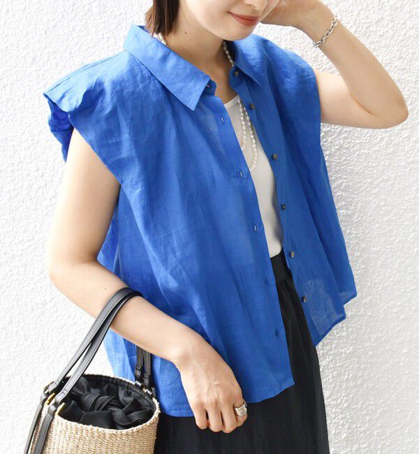 SHIPS for women「〈手洗い可能〉ラミー 4 ギャザー スリーブ ブラウス」|シャツ・ブラウス|