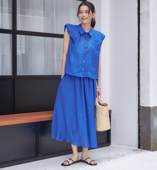 SHIPS for women「〈手洗い可能〉ラミー 4 ギャザー スリーブ ブラウス」|シャツ・ブラウス|