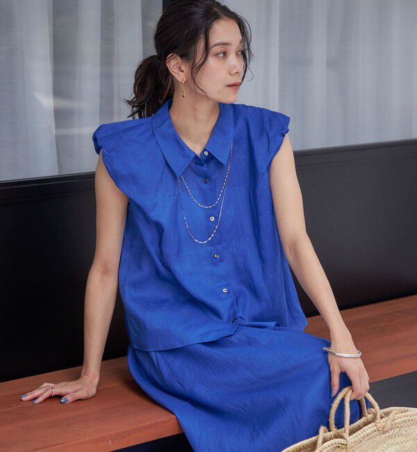 SHIPS for women「〈手洗い可能〉ラミー 4 ギャザー スリーブ ブラウス」|シャツ・ブラウス|