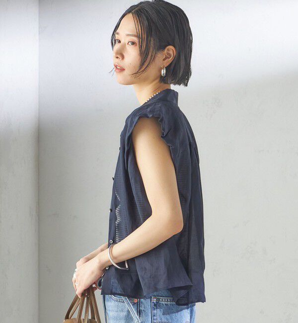 SHIPS for women「〈手洗い可能〉ラミー 4 ギャザー スリーブ ブラウス」|シャツ・ブラウス|