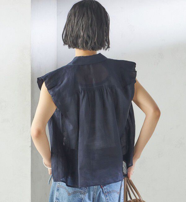 SHIPS for women「〈手洗い可能〉ラミー 4 ギャザー スリーブ ブラウス」|シャツ・ブラウス|