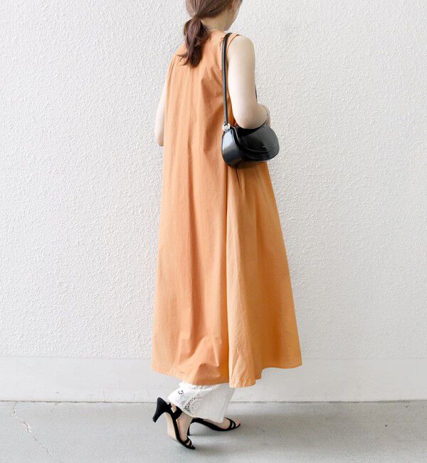 SHIPS any「SHIPS any:〈洗濯機可能〉ポプリン Vネック Aライン ノースリーブ ワンピース」|ワンピース|