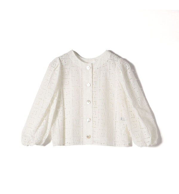 SHIPS for women「〈手洗い可能〉Broche スクエア レース 2WAY ブラウス」|シャツ・ブラウス|