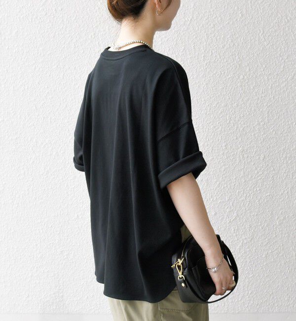 SHIPS any「SHIPS any:〈接触冷感/汗染み防止加工/洗濯機可能〉ラウンドヘム クルー ビッグ TEE」|Tシャツ・カットソー|