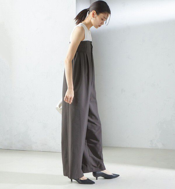 SHIPS for women「【SHIPS別注】APUPIL:〈洗濯機可能〉ギンガム チェック ベアトップ オールインワン」|オールインワン|