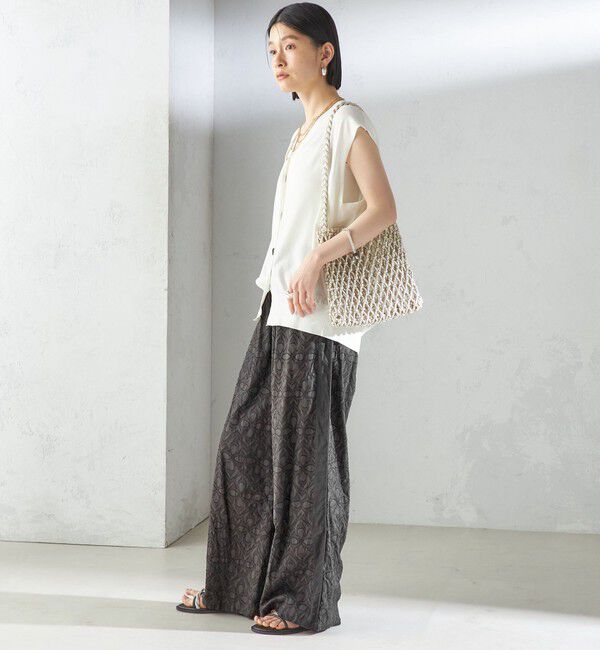 SHIPS for women「〈手洗い可能〉コットン ドビー ウエスト ゴム ギャザー パンツ」|その他|