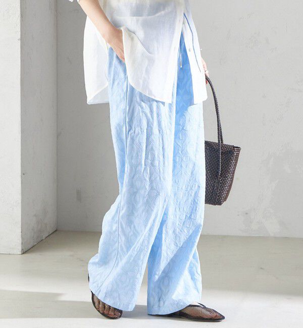 SHIPS for women「〈手洗い可能〉コットン ドビー ウエスト ゴム ギャザー パンツ」|その他|