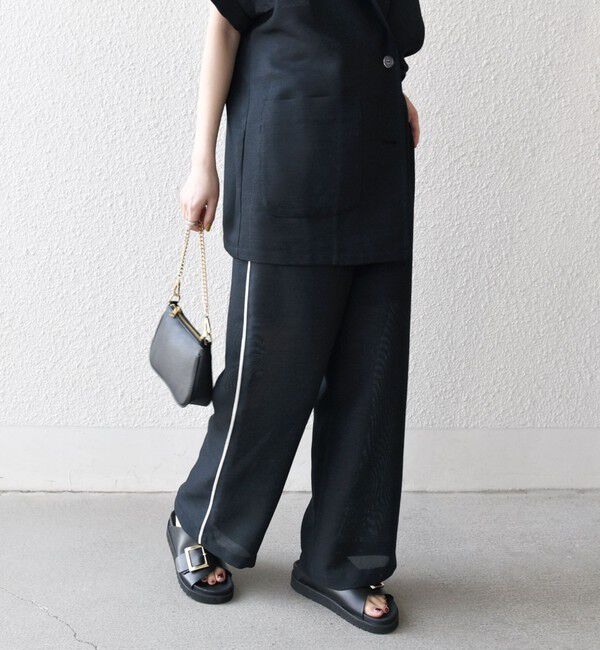 SHIPS any「SHIPS any:〈手洗い可能〉カラミ メッシュ サイドライン イージー ワイド パンツ」|その他|