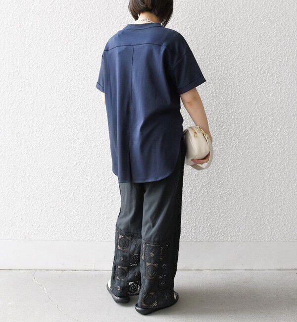 SHIPS any「SHIPS any:〈接触冷感/汗染み防止加工/洗濯機可能〉スリット ルーズ チュニック TEE」|Tシャツ・カットソー|