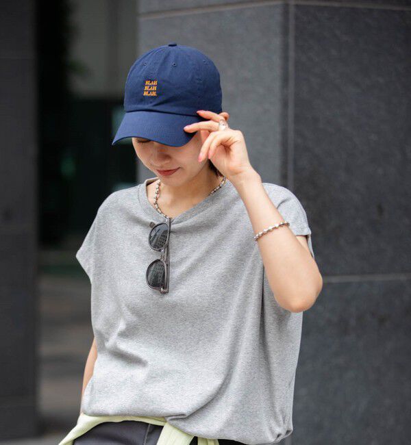 SHIPS any「【一部WEB限定】newhattan: BLAH BLAH BLAH. 刺繍 ベースボールキャップ◇」|キャップ・キャスケット|