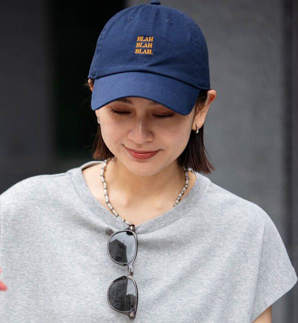 SHIPS any「【一部WEB限定】newhattan: BLAH BLAH BLAH. 刺繍 ベースボールキャップ◇」|キャップ・キャスケット|