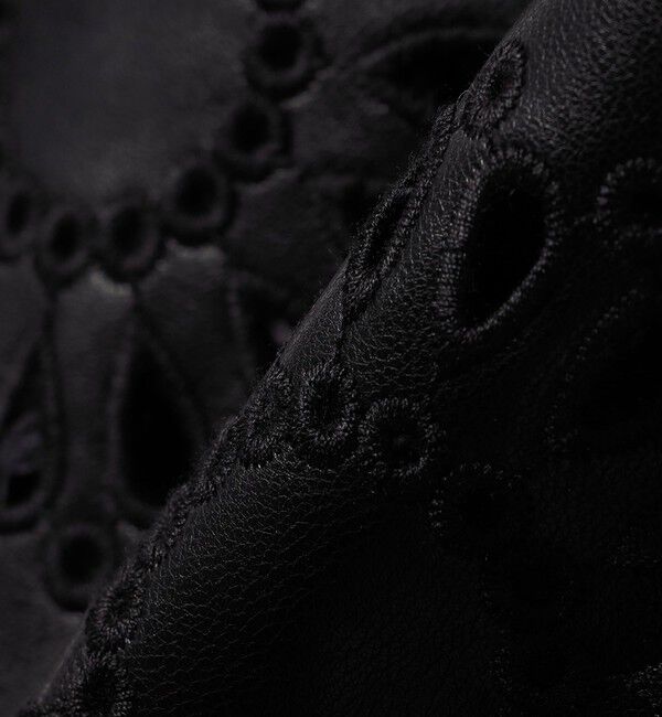 quaranciel「quaranciel: フラワー 刺繍 バック スリット ロング スカート」|スカート|