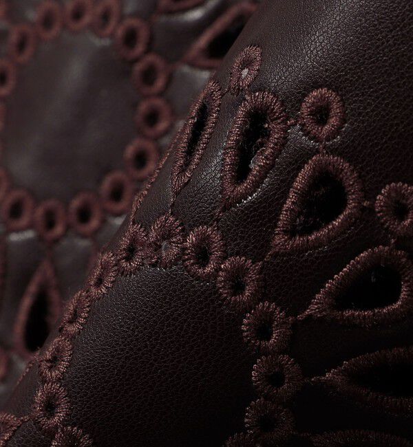 quaranciel「quaranciel: フラワー 刺繍 バック スリット ロング スカート」|スカート|