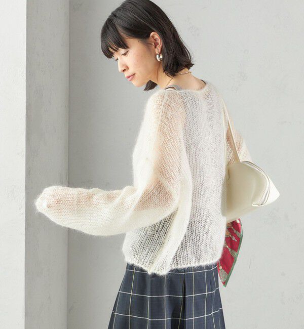 SHIPS for women「モヘヤ メッシュ プルオーバー」|ニット・セーター|