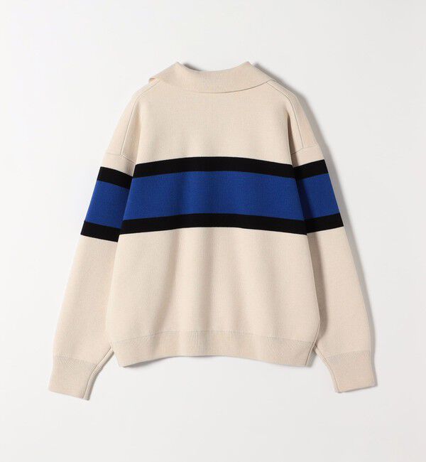 SHIPS any「SHIPS any:〈手洗い可能〉パネル ボーダー スキッパー ニット プルオーバー」|ニット・セーター|