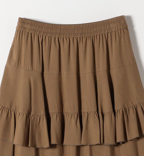 SHIPS any「SHIPS any:〈洗濯機可能〉ティアード ラッフル マキシ スカート」|スカート|