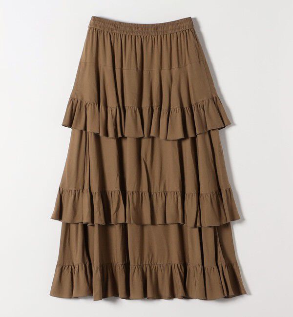 SHIPS any「SHIPS any:〈洗濯機可能〉ティアード ラッフル マキシ スカート」|スカート|