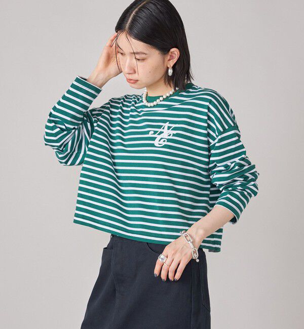 SHIPS for women「SHIPS NINE CASE:ボーダー 長袖 TEE」|Tシャツ・カットソー|