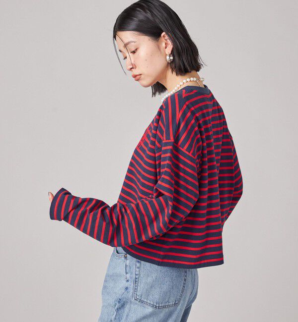 SHIPS for women「SHIPS NINE CASE:ボーダー 長袖 TEE」|Tシャツ・カットソー|