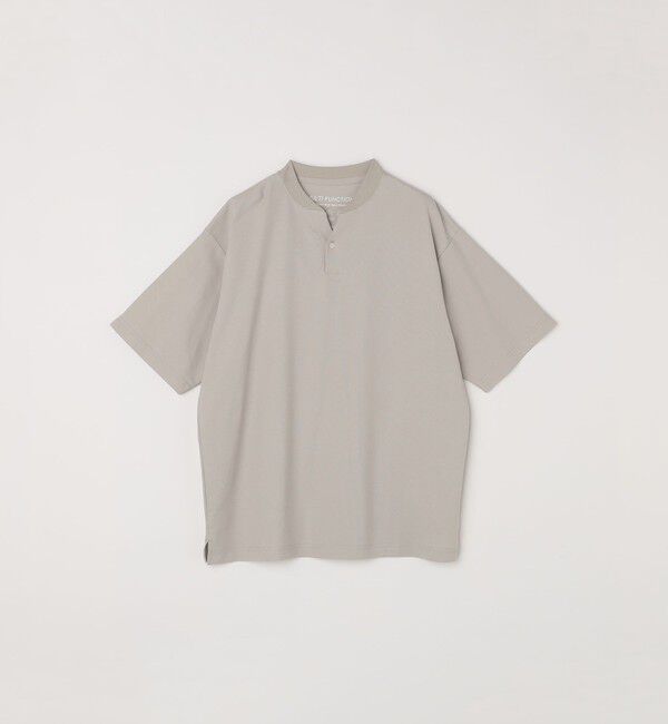 SHIPS any「SHIPS any:〈接触冷感・遮熱・UVカット機能等〉サマーファンクション 鹿の子 ヘンリーネック Tシャツ◇」|Tシャツ・カットソー|