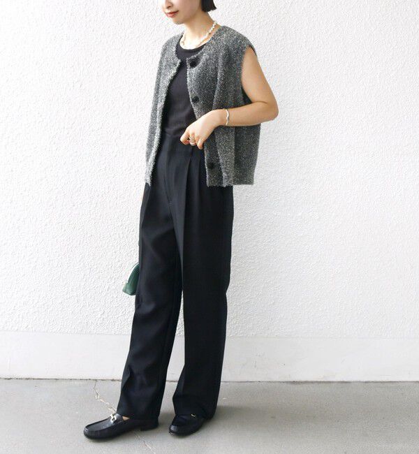 SHIPS for women「〈手洗い可能〉ラメ ニット ベスト」|ベスト・ジレ|