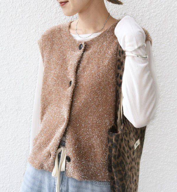 SHIPS for women「〈手洗い可能〉ラメ ニット ベスト」|ベスト・ジレ|