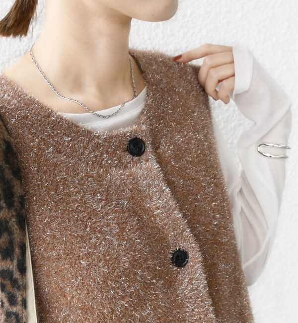 SHIPS for women「〈手洗い可能〉ラメ ニット ベスト」|ベスト・ジレ|