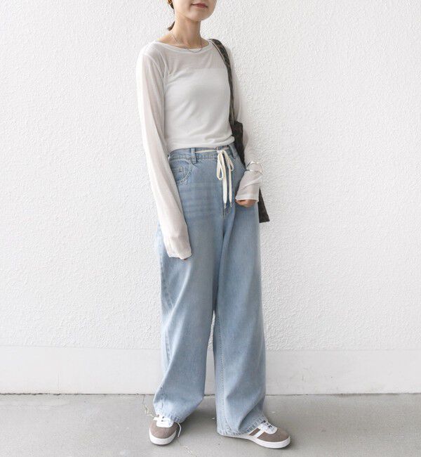 SHIPS for women「シアー フライス ロング スリーブ カットソー」|Tシャツ・カットソー|