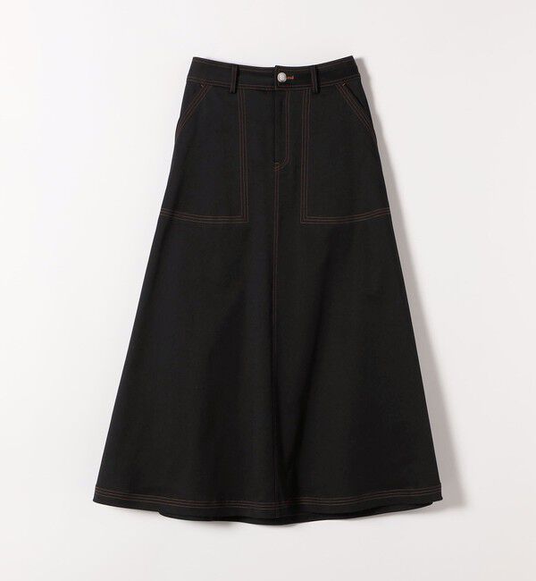 SHIPS any「SHIPS any:〈洗濯機可能〉チノ ステッチ フレア ロング スカート」|フレア|